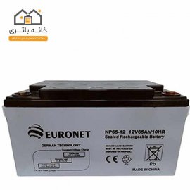 باتری خشک 12 ولت 65 آمپر یورونت (euronet)